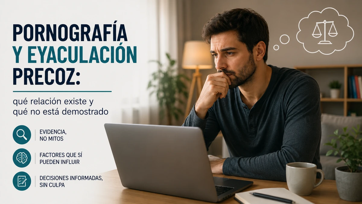 Hombre reflexionando sobre la relación entre pornografía y eyaculación precoz